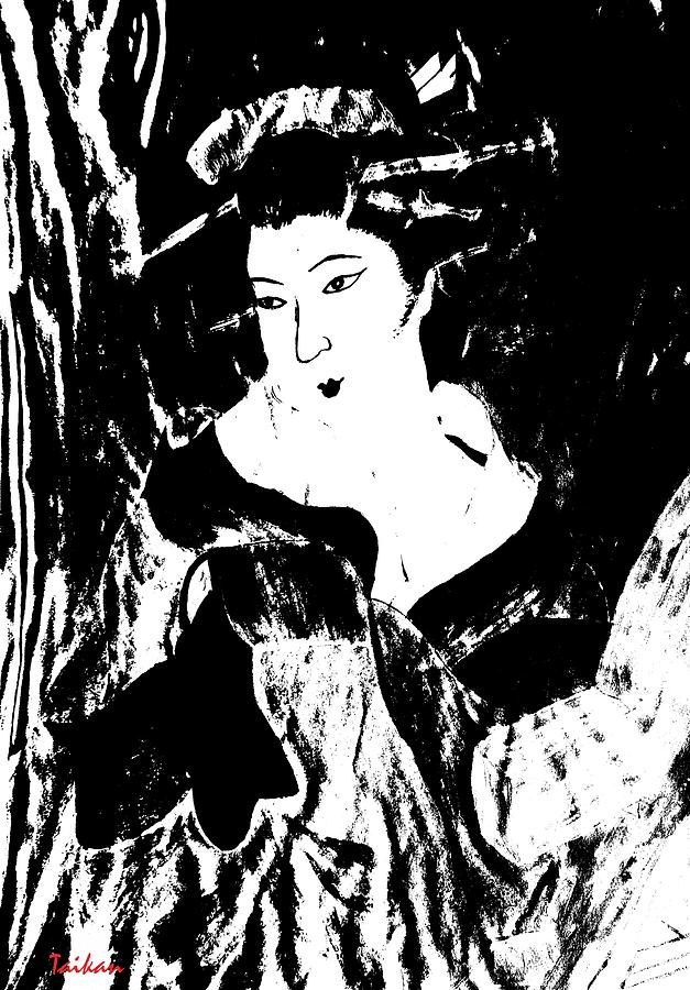 Woman in Kimono Digital Art by Taikan Nishimoto