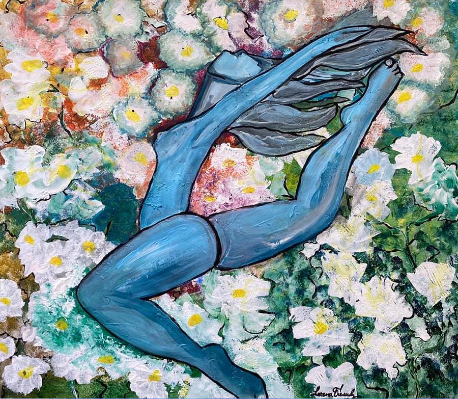 Woman in Nature Painting by Lorena Fernandez