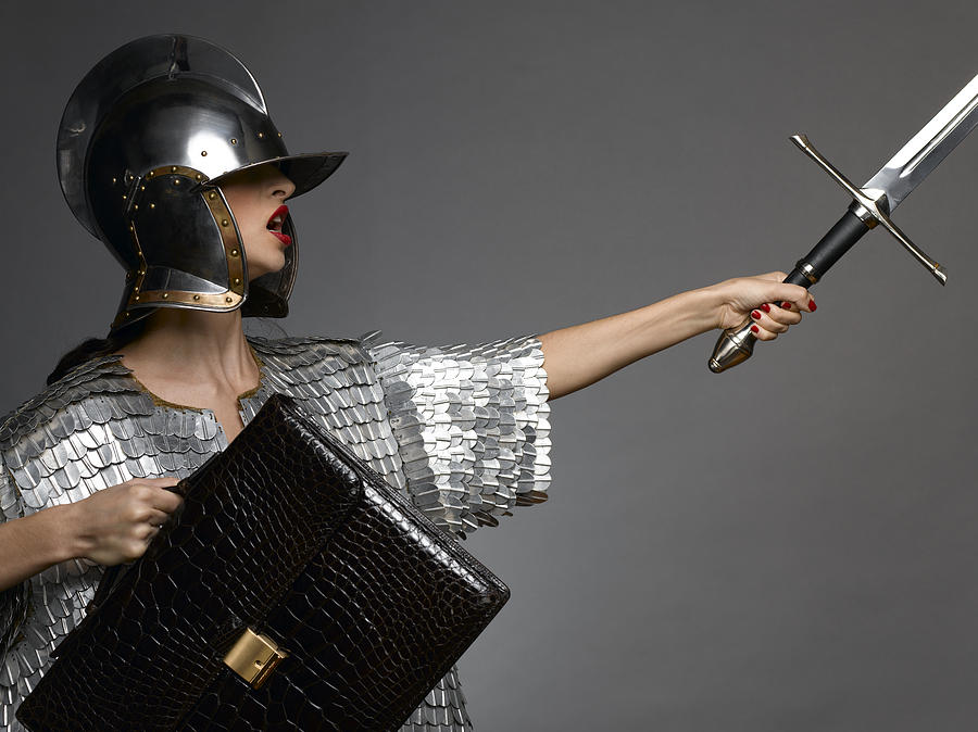 Woman Knight Business Warrior Photograph by Chris Stein