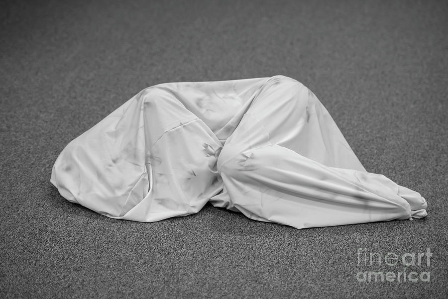 Woman Lying Inside a Sack Photograph by Mats Silvan Fine Art America