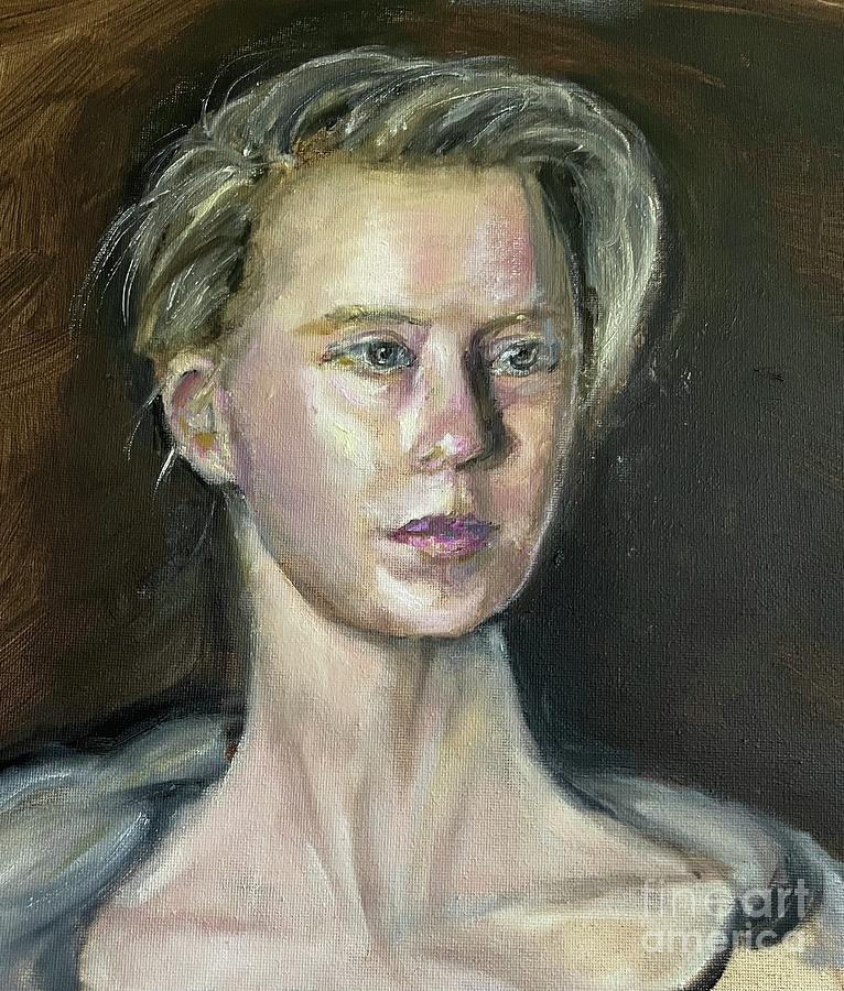 Woman Painting by Nancy Anton