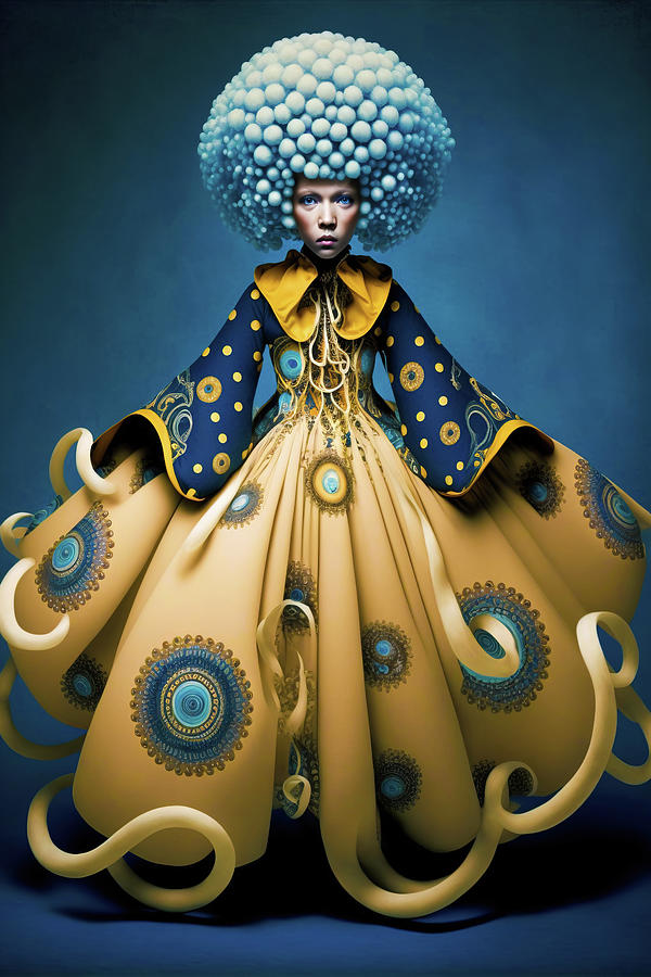 Woman Octopus Fashion 03 Tentacle Clothing Digital Art by Matthias Hauser