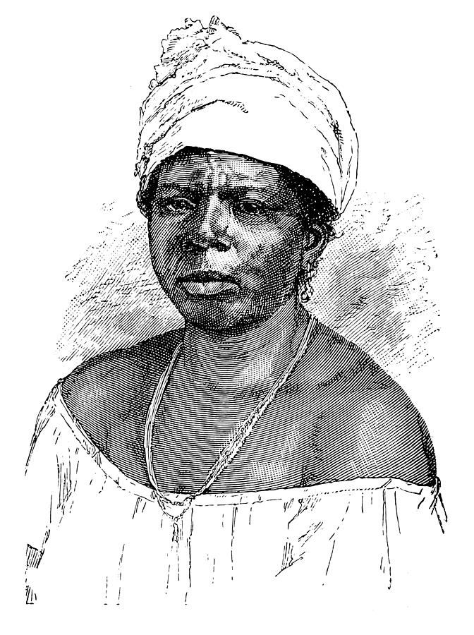 Woman of black African origin Drawing by Nastasic