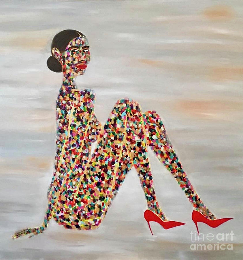 Woman of Color I Art Print Painting by Crystal Stagg