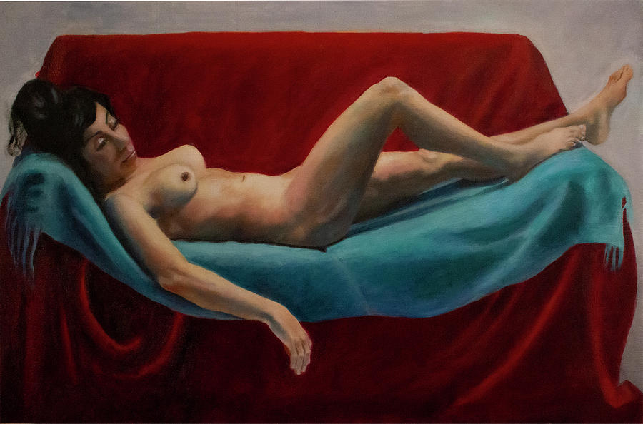 Woman On Couch Painting