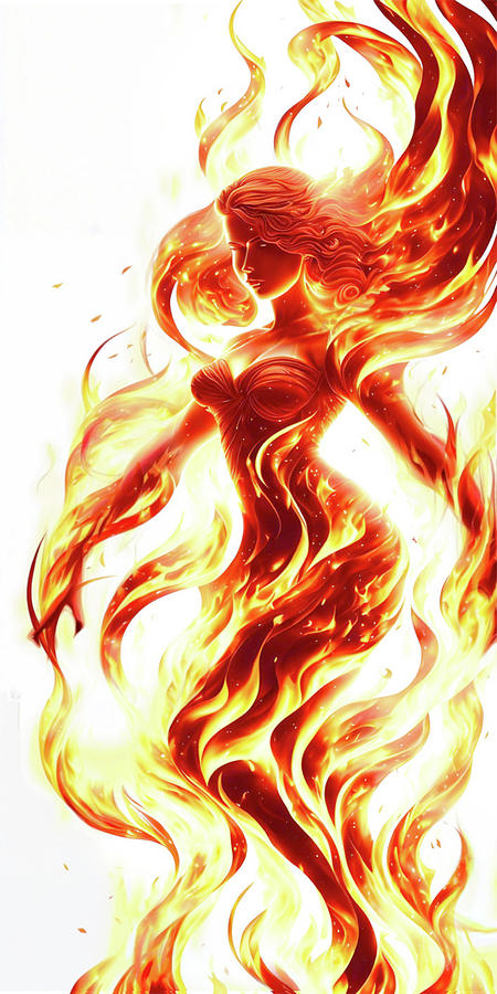 Woman on Fire Digital Art by Sebastian Scherf - Fine Art America