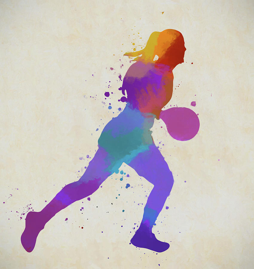 Woman Playing Basketball Painting by Dan Sproul