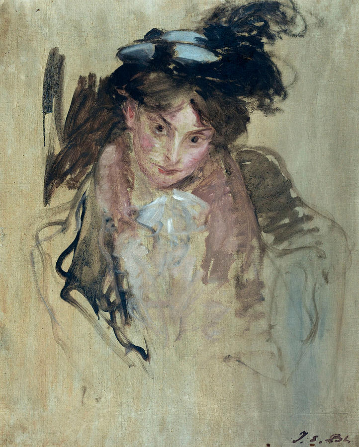 Woman Portrait Painting by Jacques-Emile Blanche