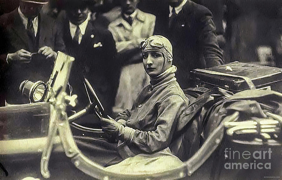 Woman racer in 1930 Alfa Romeo 6C1750 Photograph by Retrographs
