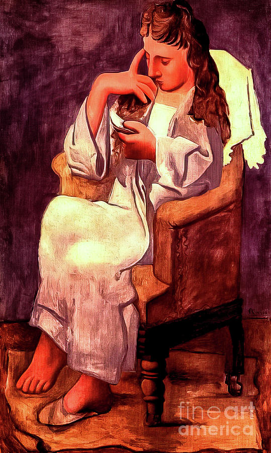Woman Reading by Pablo Picasso 1920 Painting by Pablo Picasso