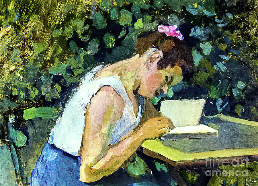 Woman Reading in a Garden by Henri Matisse 1903 Painting by Henri Matisse