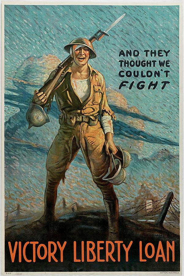 Woman Soldier Vintage Poster Photograph