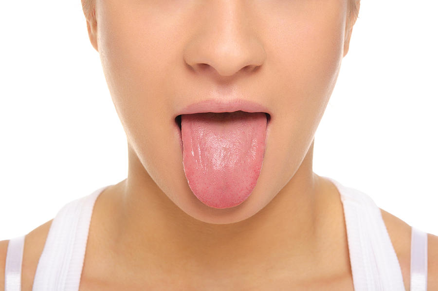 Woman stick ones tongue out Photograph by Zametalov