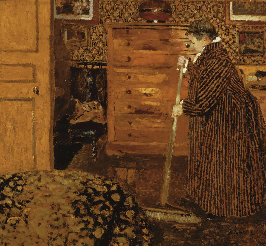 Edouard Vuillard Painting - Woman Sweeping  by Edouard Vuillard