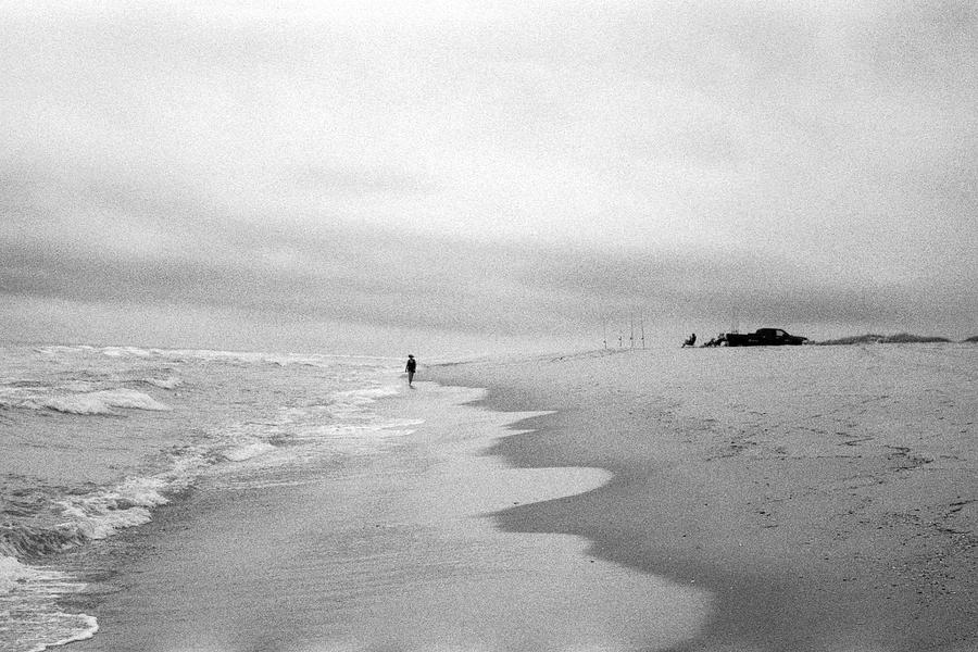 Woman Walking Along the Shore,  Photograph by Stephen Russell Shilling