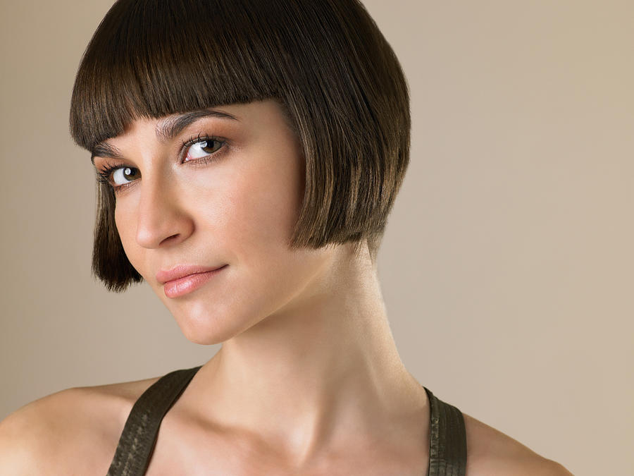 Woman with a bob hairstyle Photograph by Image Source