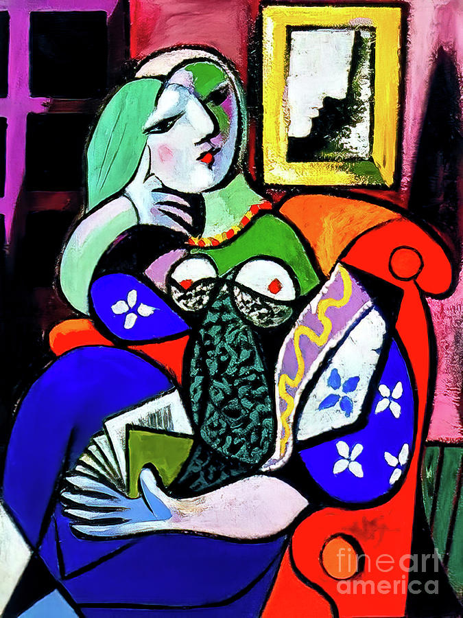 Woman With a Book by Pablo Picasso 1932 Painting by M G Whittingham
