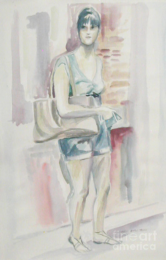 Woman With A Heavy Handbag Painting