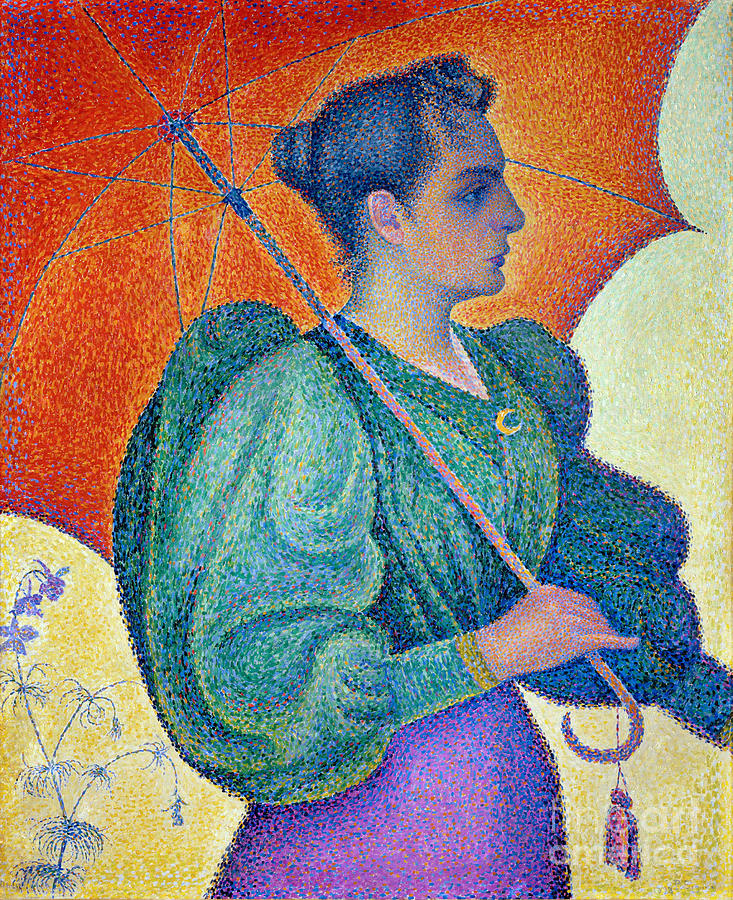 Woman With A Parasol, 1893 Painting by Paul Signac