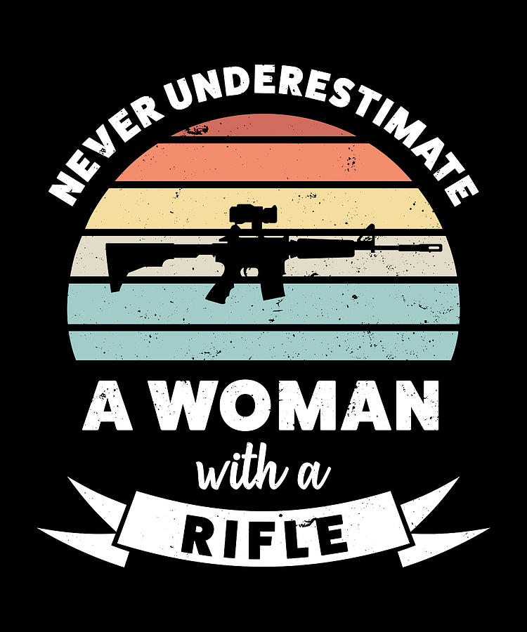 Woman with a Rifle Funny Gun Gift Mom Digital Art by Qwerty Designs - Fine  Art America