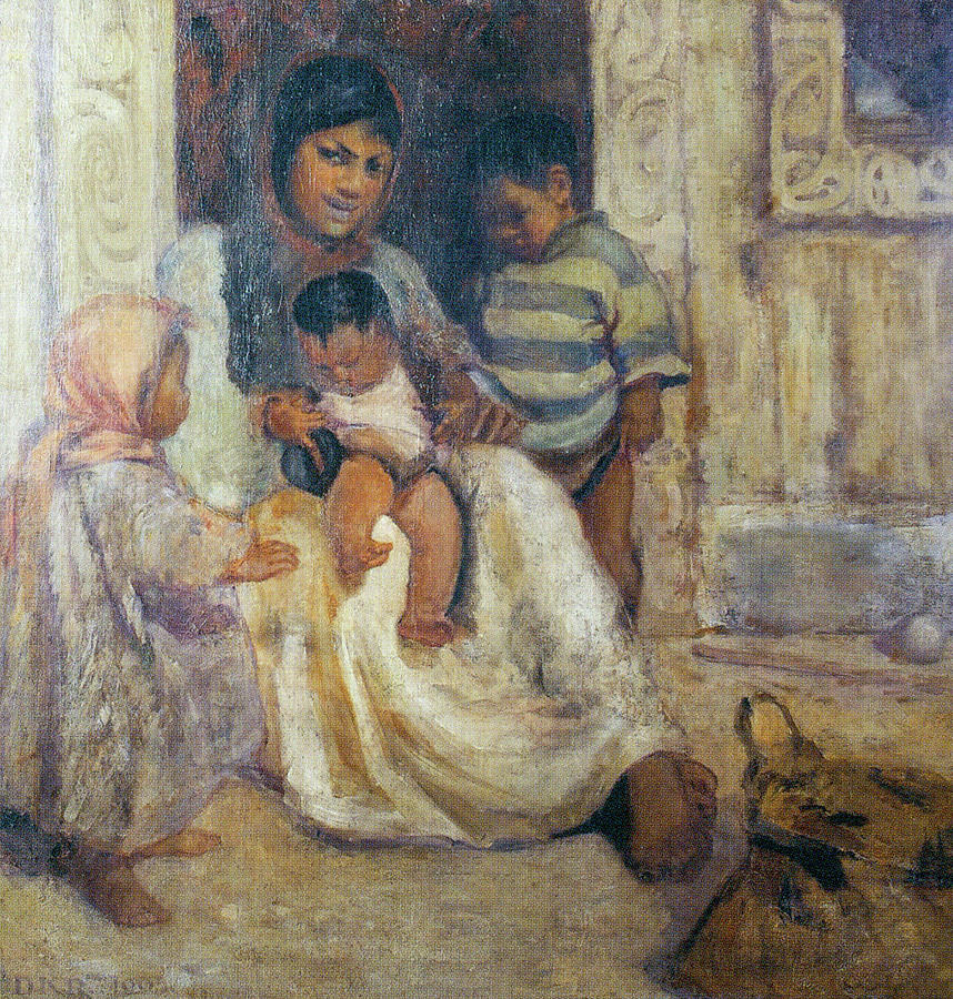 Woman with children Painting by Dorothy Kate Richmond | Fine Art America