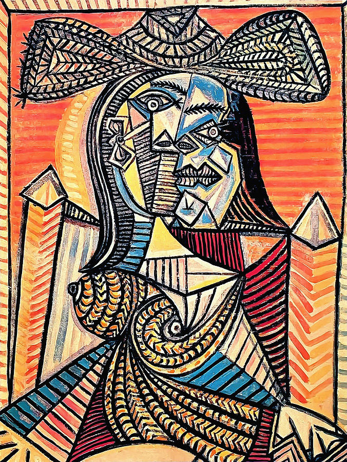 Woman with Hat 1962 Artwork by Pablo Picasso Painting by Pablo Picasso