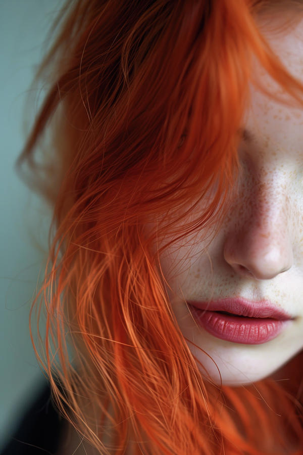 Woman with Red Hair 02 Digital Art by Matthias Hauser