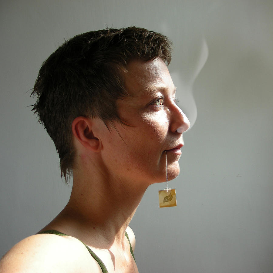 Woman with steaming nose Photograph by Lucy Lambriex