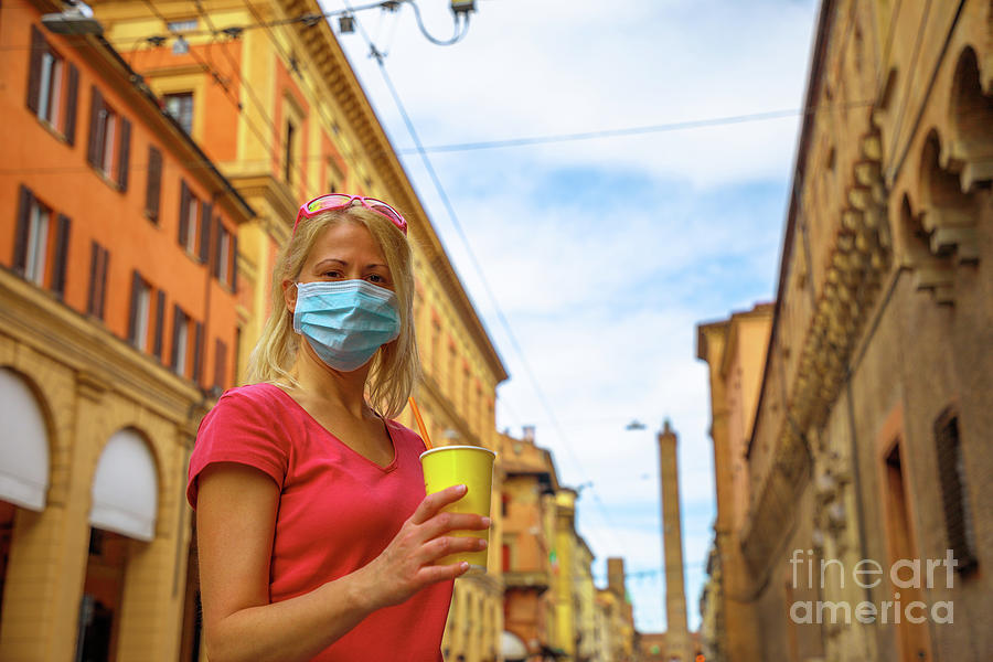 Woman with surgical mask Photograph by Benny Marty