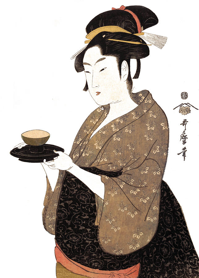 Woman with Tea Cup Digital Art by Long Shot