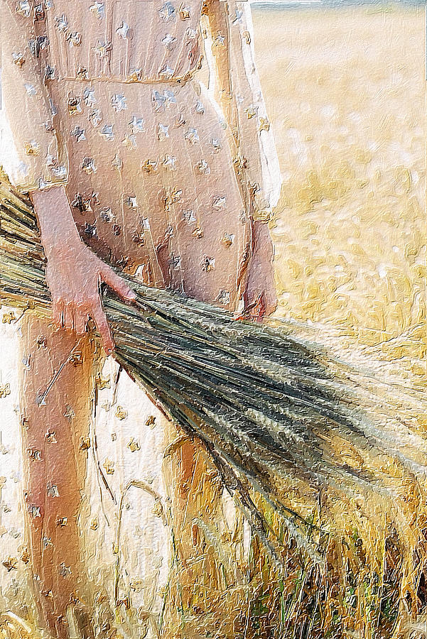 Woman With Wheat Painting by Tony Rubino