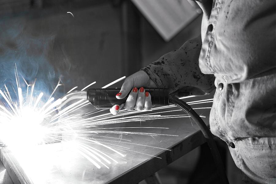 Black And White Photograph - Womans Work by Matthew Adelman Black And White Photograph - Womans Work by Matthew Adelman