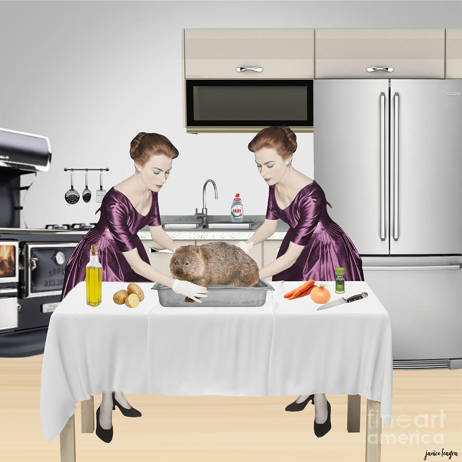 Wombat Sisters Digital Art by Janice Leagra