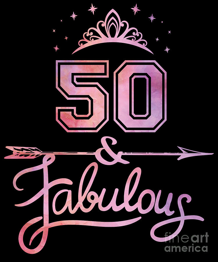 Fabulous Happy 50th Birthday print 