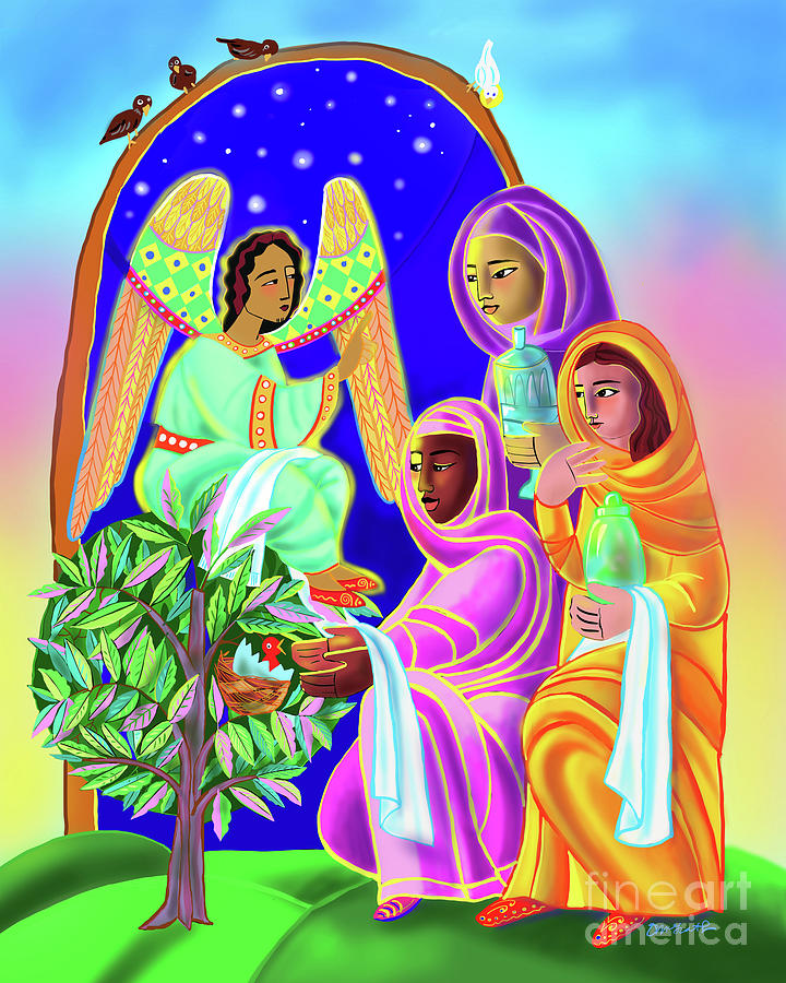 Women at the Tomb - MMWOT Painting by Br Mickey McGrath OSFS
