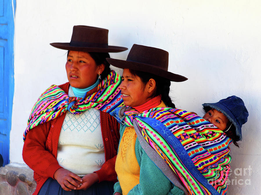 Women in traditional dress Paucartambo Peru Photograph by James Brunker