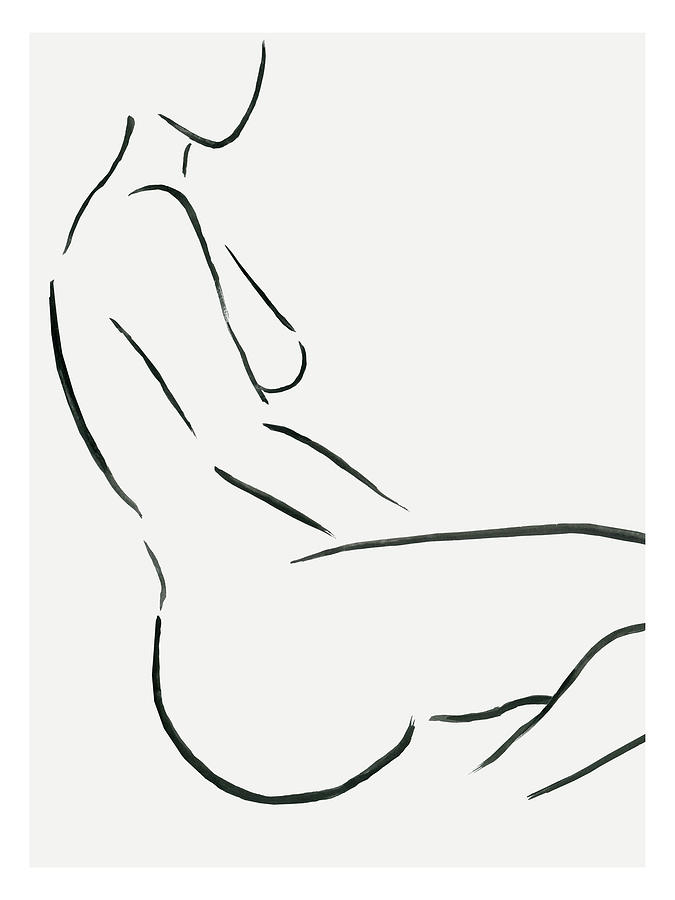 Women Nude Sketch Art 2 Drawing by Tina Zhou