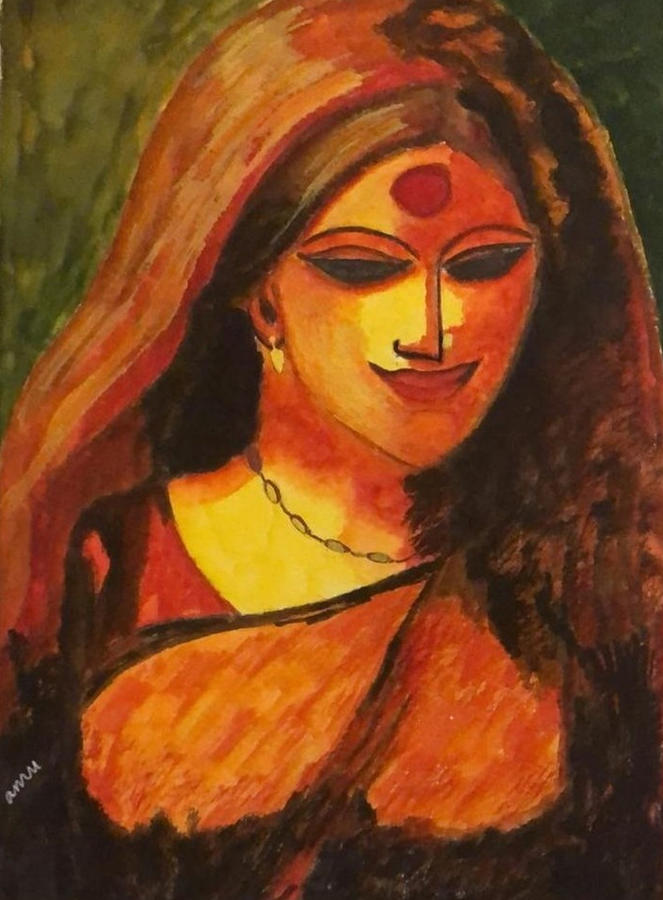 Indian Women Painting by Amu M - Fine Art America