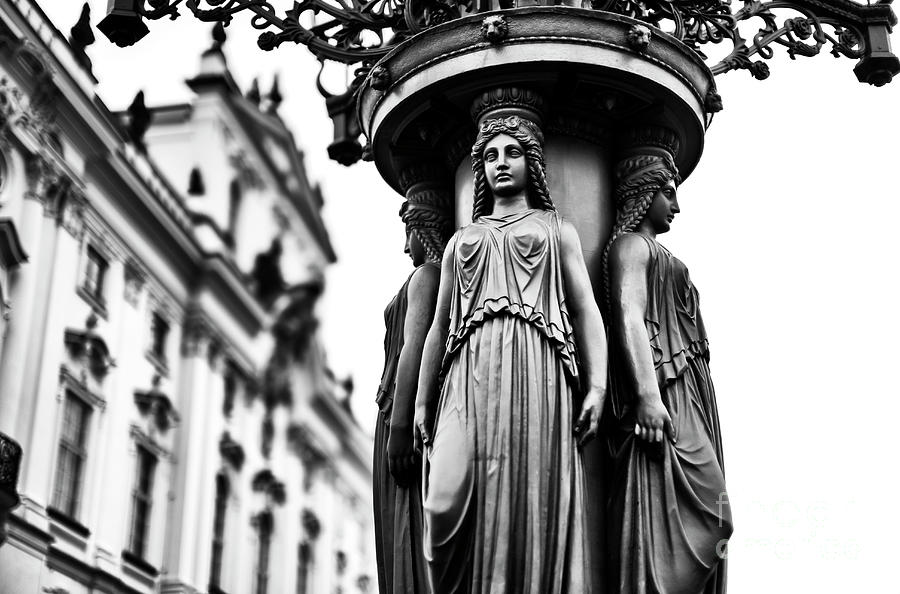 Women of the Castle District Statue in Prague Photograph by John Rizzuto