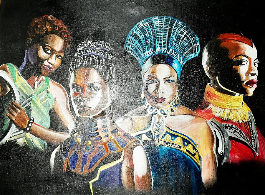 Women of Wakanda  Painting by Femme Blaicasso