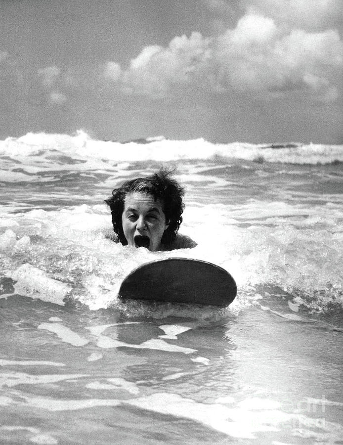 Women on a Surfboard Photograph by Jennifer Camp