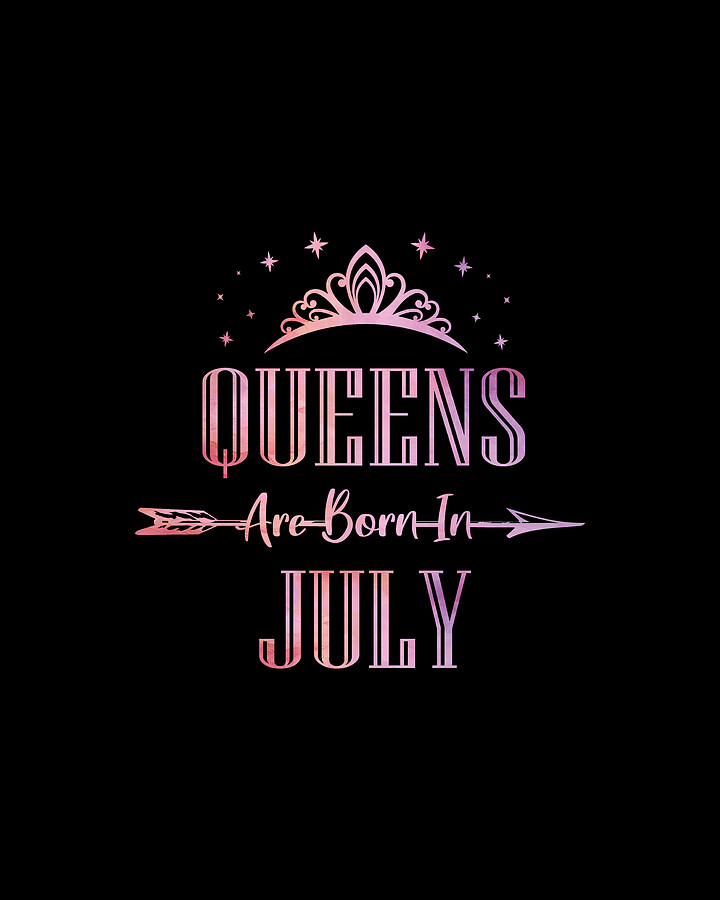 Women Queens Are Born In July Cute Girls Birthday Party product Digital