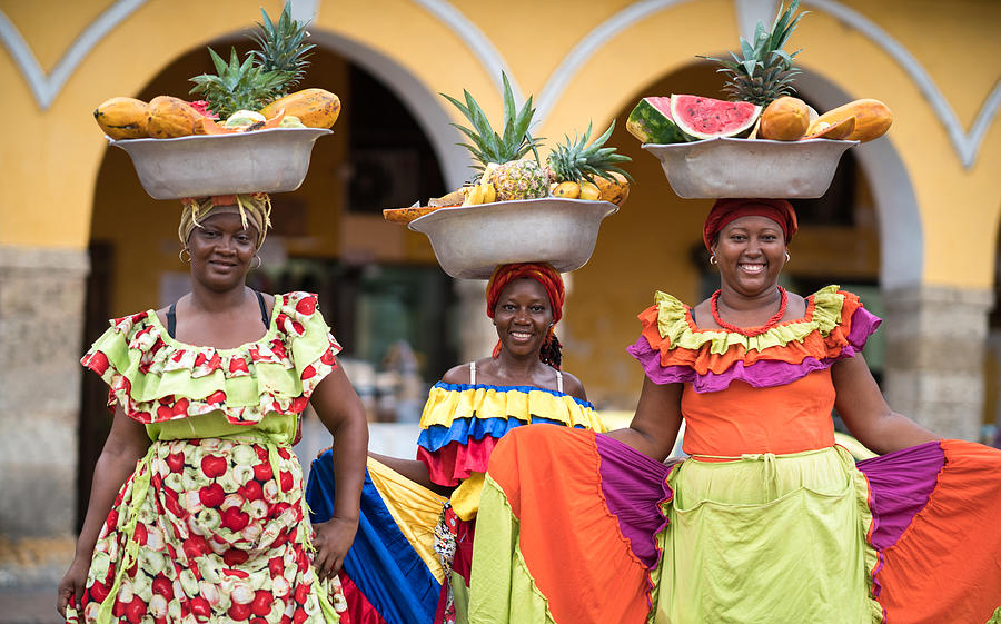Women selling fruits in Cartagena Photograph by Andresr