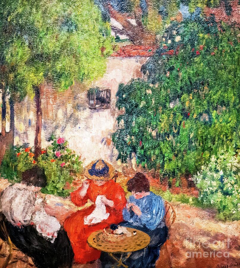 Women Sewing by Albert Andre 1898 Painting by Albert Andre