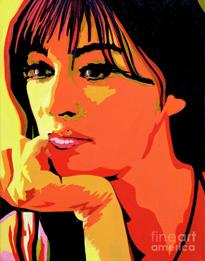  Monica Bellucci Painting by Tanya Filichkin