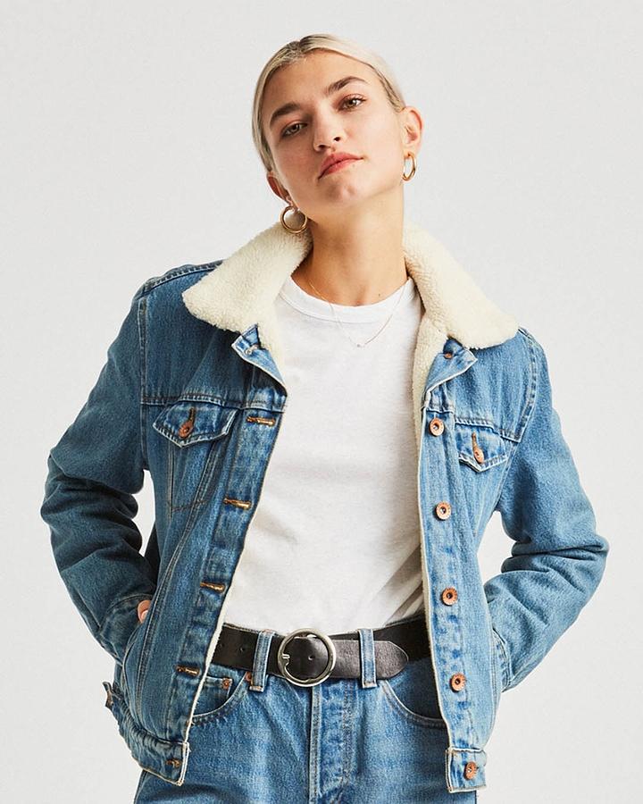 sherpa womens jean jacket
