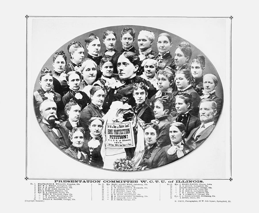 Womens Christian Temperance Union of Illinois - Frances E. Willard - 1879 Mixed Media by War Is Hell Store