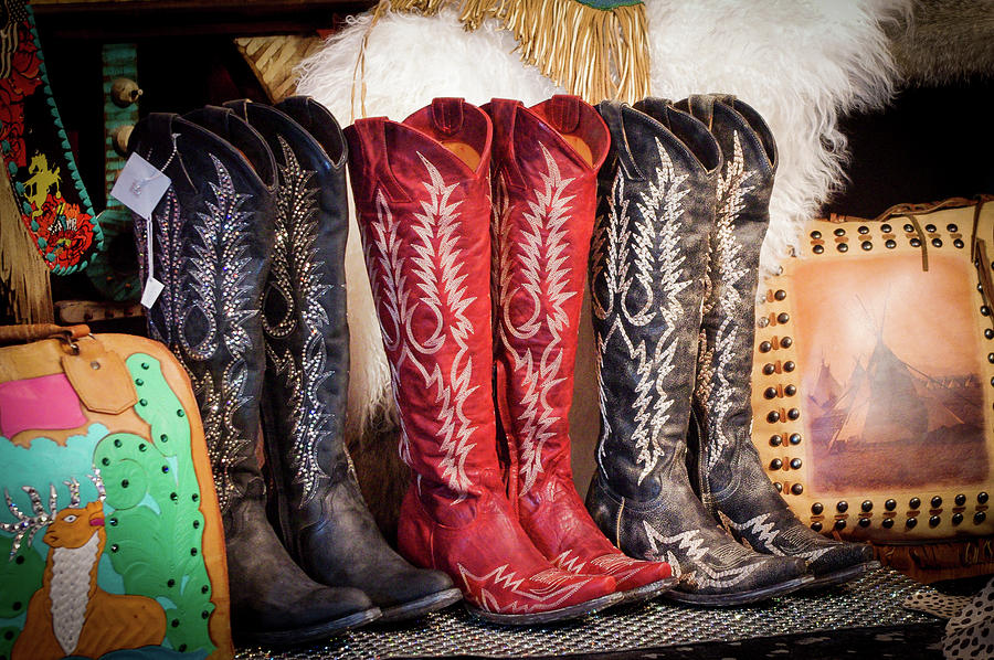 Womens Cowboy Boots in a Row Photograph by Mary Tastad Womens Cowboy Boots in a Row Photograph by Mary Tastad