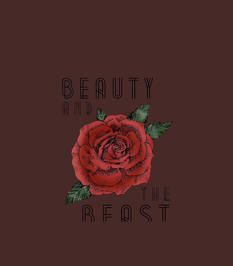 Womens Disney Beauty And The Beast Rose Logo Digital Art by Harleg ...