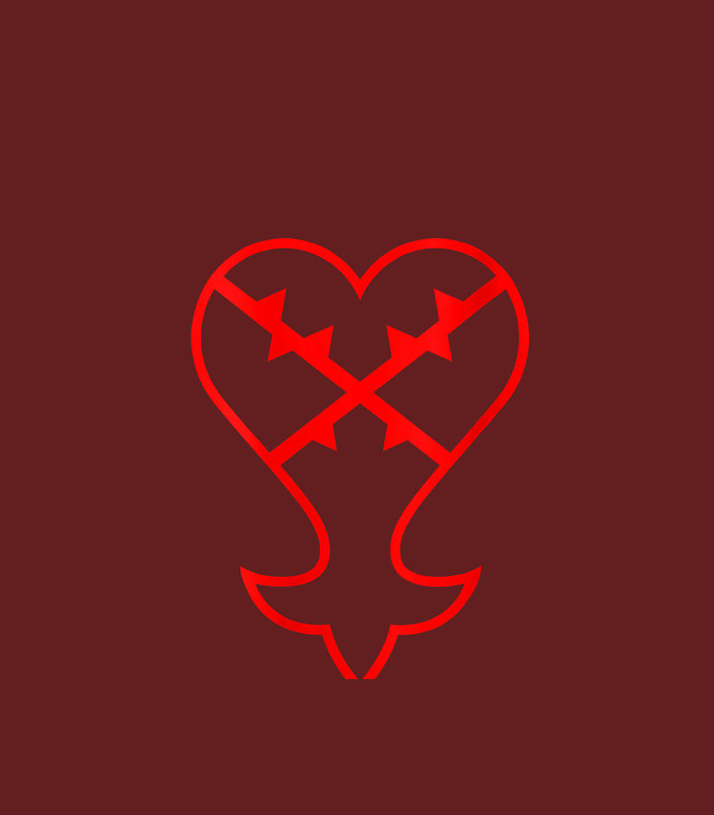 Womens Disney Kingdom Hearts Heartless Symbol Digital Art by Ahryal ...